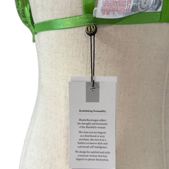 Bluebella Audrey Sheer Lace Non Padded Balcony Underwired Bra In Green 34D NWT - Picture 10 of 15
